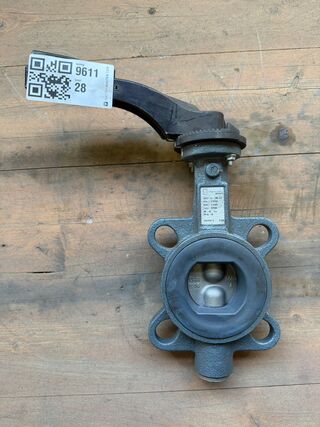 Industriële vlinderklep, FAF Armaturen, 2011-A DN50 PN16, blauwgrijs/z